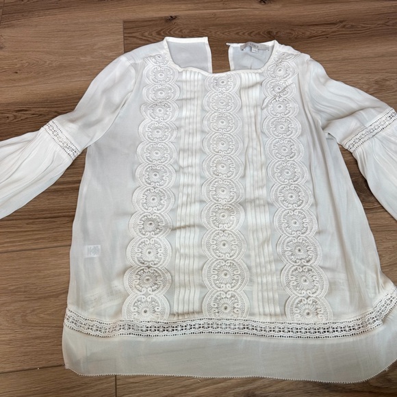 LOFT Tops - Medium Dainty Lacy Sheer Loft top White